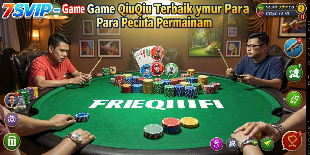 Screeshot utama 7SVIP yang menampilkan keseruan gameplay QiuQiu.