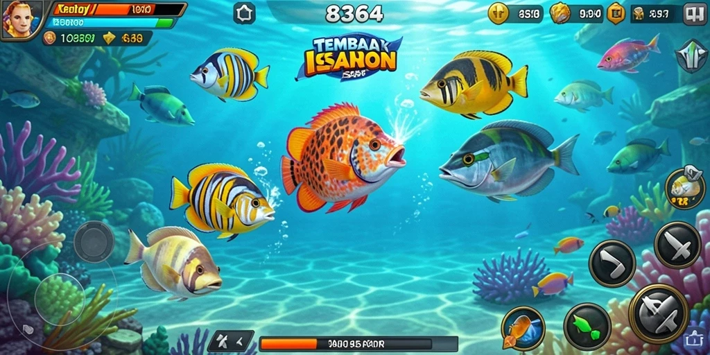 Tampilan gameplay seru dalam permainan Tembak Ikan 8364.