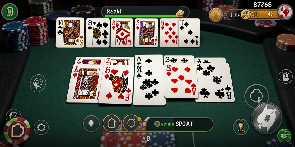 Tampilan gameplay seru dari game Domino 8768.