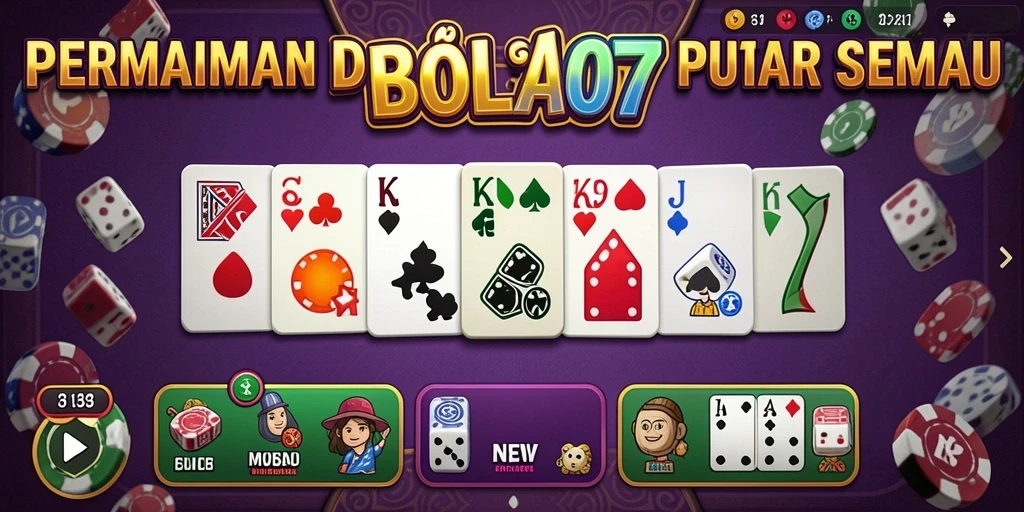 Screenshot gameplay BOLA07 yang menampilkan aksi seru domino.