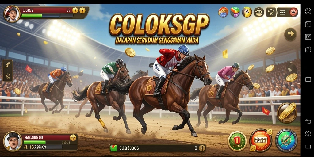 Tampilan gameplay COLOKSGP yang menegangkan dan memukau saat balapan.