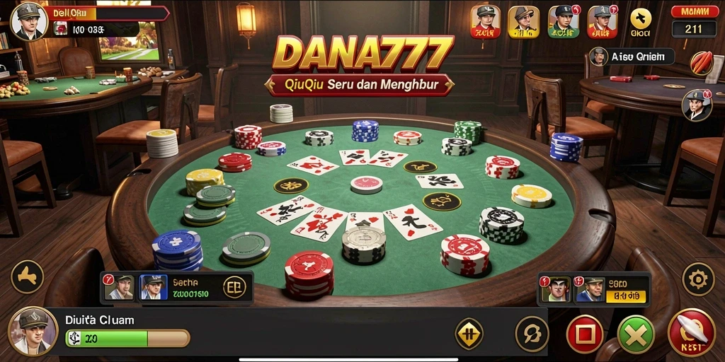 Tampilan gameplay QiuQiu yang seru dan mendebarkan.