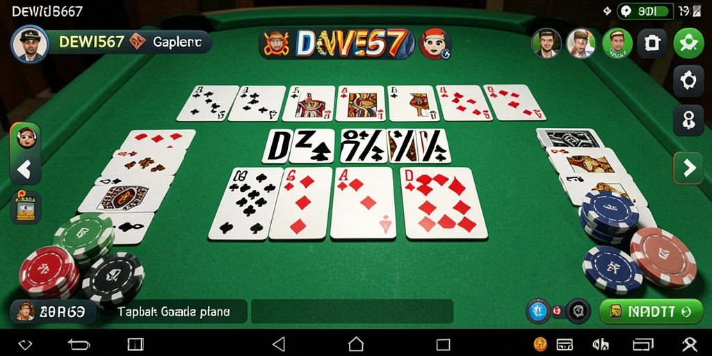 Gameplay seru di DEWI567 dengan teman-teman bermain Gaple.