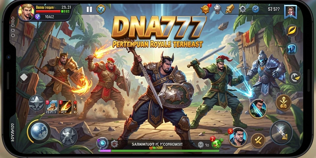 Tampilan gameplay seru dari DNA777 dalam pertempuran Battle Royale.