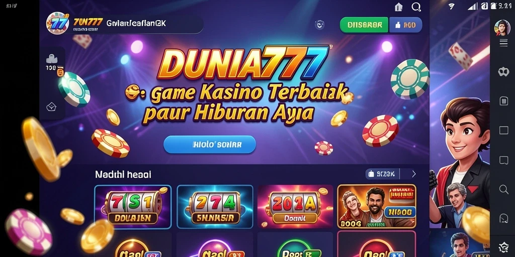 Tampilan menarik dari gameplay DUNIA777 yang penuh warna dan seru.
