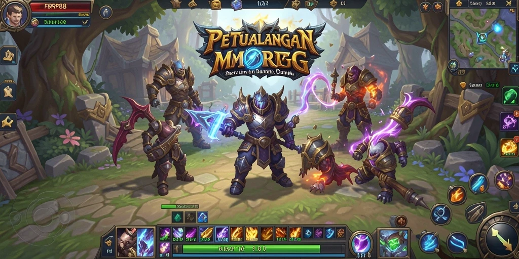 Tangkapan layar menampilkan aksi seru dalam FBRP88 MMORPG.
