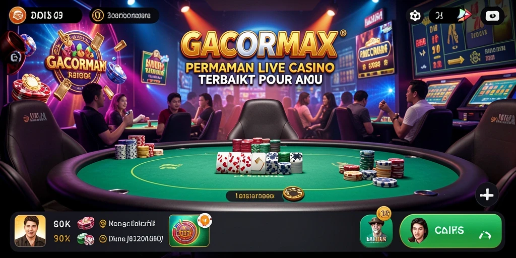 Tampilan permainan Live Casino GACORMAX yang mendebarkan dan interaktif.
