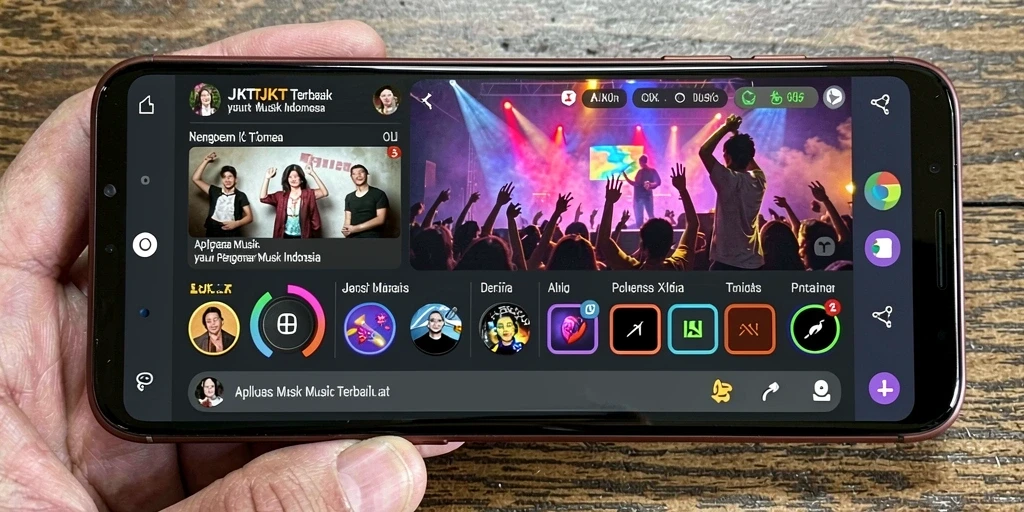 Tangkapan layar JKTJKT menampilkan pengalaman gameplay musik yang seru.