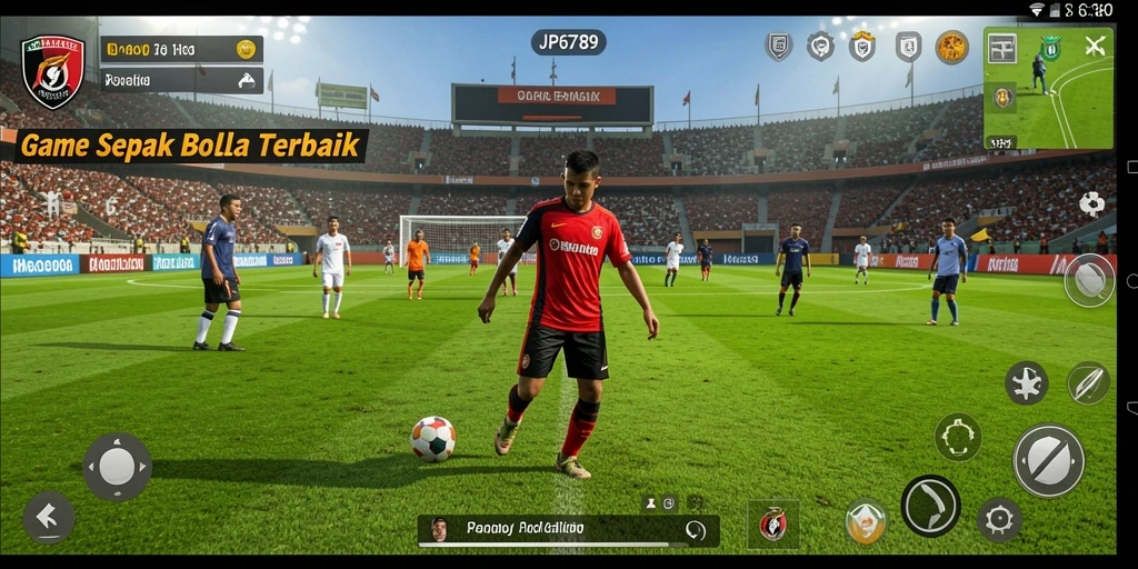 Tampilan gameplay seru di JP6789 dengan aksi sepak bola yang mendebarkan.