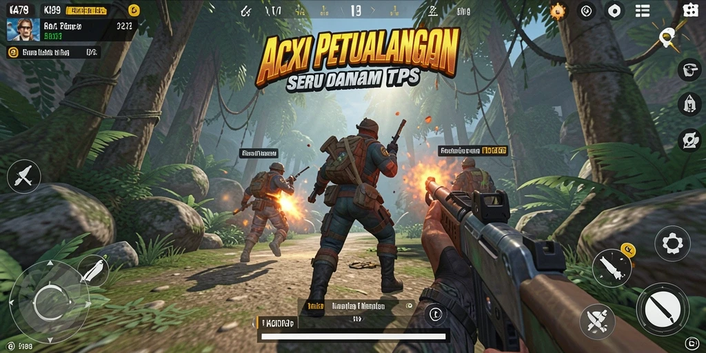 Tampilan gameplay seru dari KA789 dengan aksi tembak-menembak.
