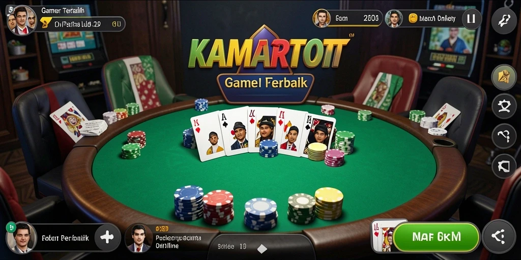 Screenshot gameplay KAMARTOTO menampilkan aksi mendebarkan dalam permainan Poker.