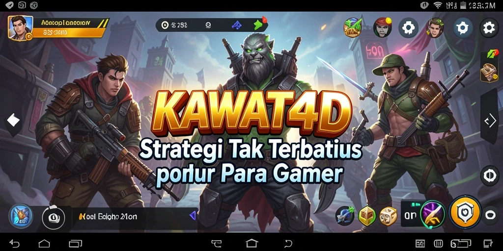 Screenshot gameplay KAWAT4D yang menampilkan strategi pertempuran.