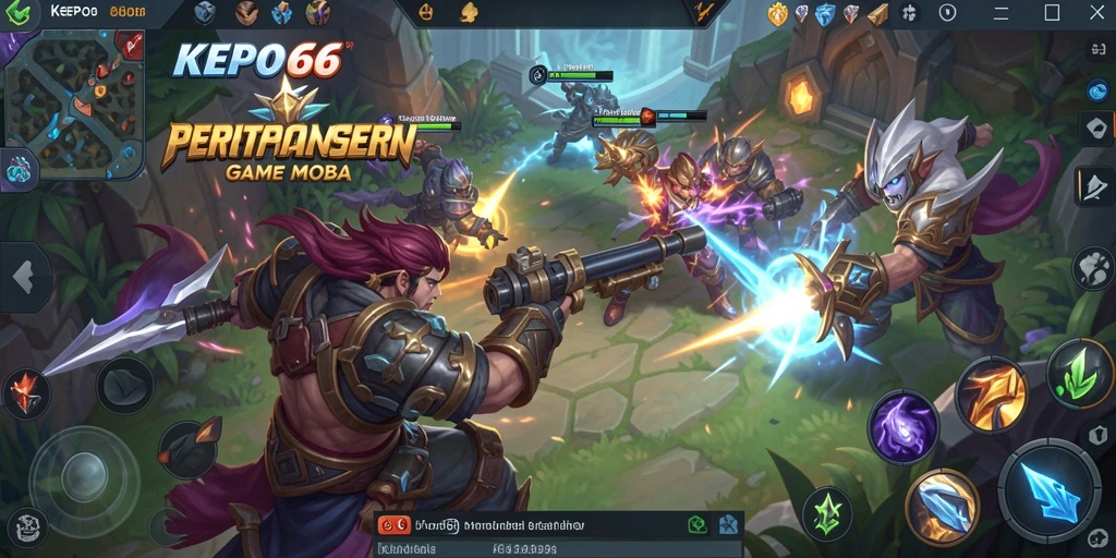 Screenshot gameplay KEPO66 menampilkan pertarungan tim yang intens.