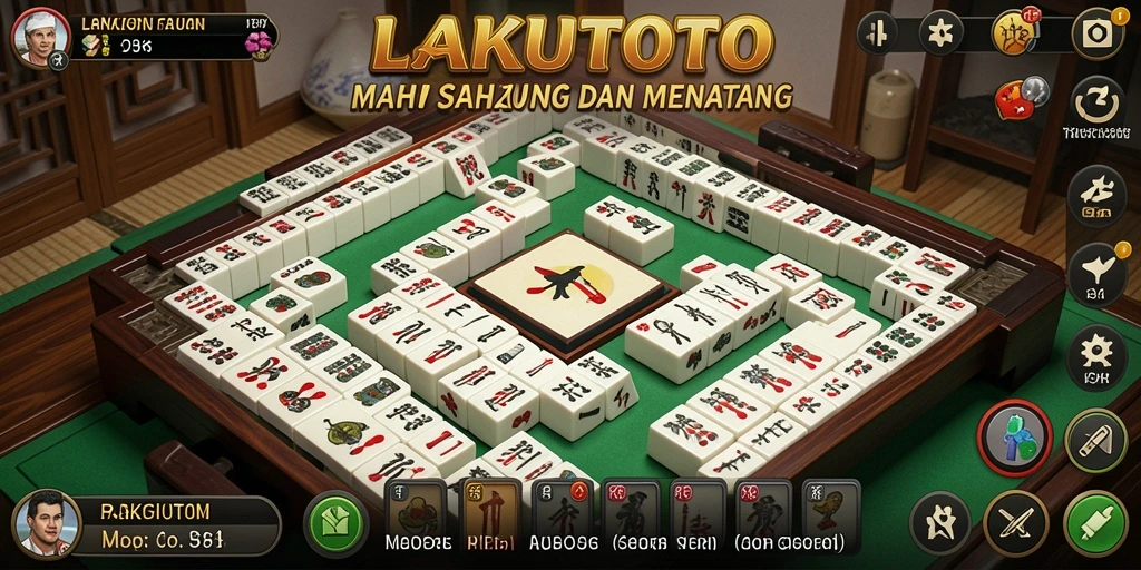 Tampilan gameplay seru dalam LAKUTOTO, permainan Mahjong yang penuh tantangan.
