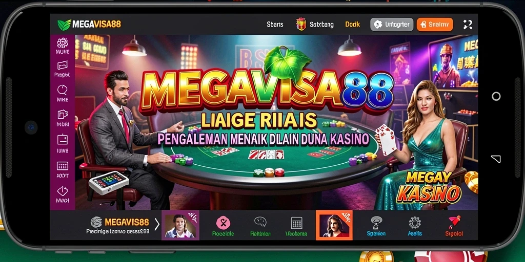 Tampilan menawan gameplay MEGAVISA88 di dunia Kasino.