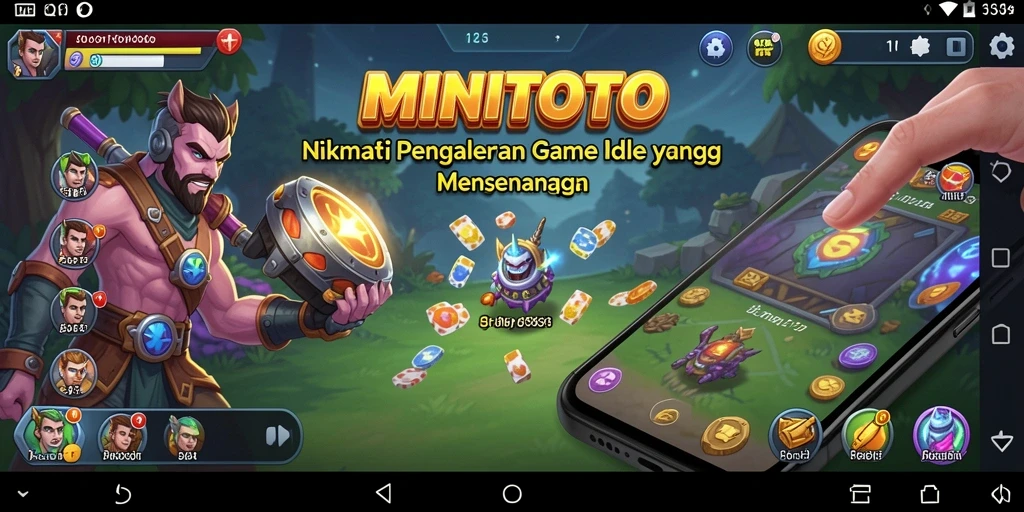 Tampilan gameplay utama MINITOTO yang menawan dan penuh warna.