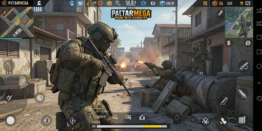 Tangkapan layar aksi menegangkan dari gameplay PUTARMEGA.