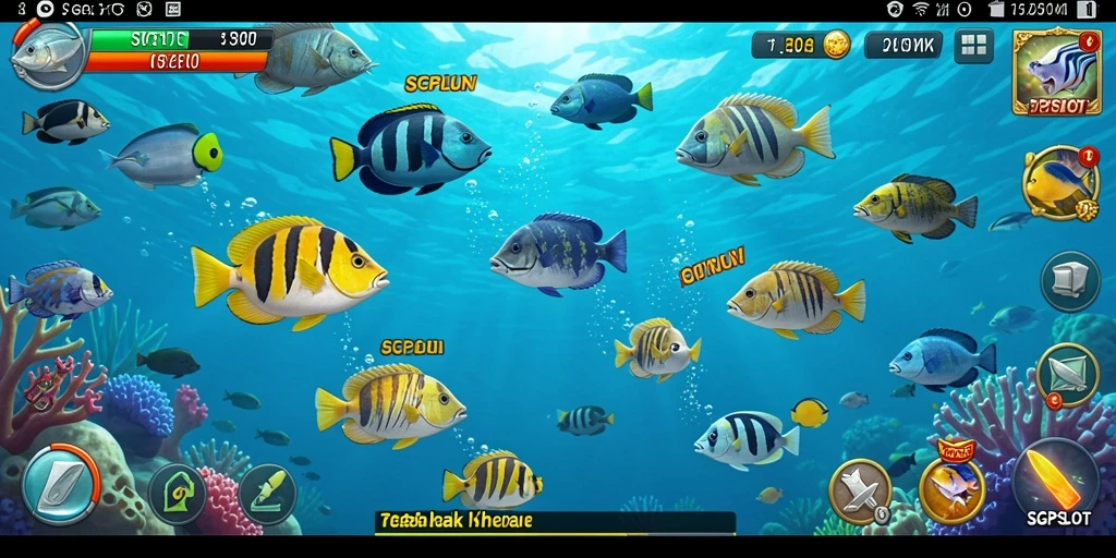Screenshot gameplay SGPSLOT yang menampilkan aksi tembak ikan.