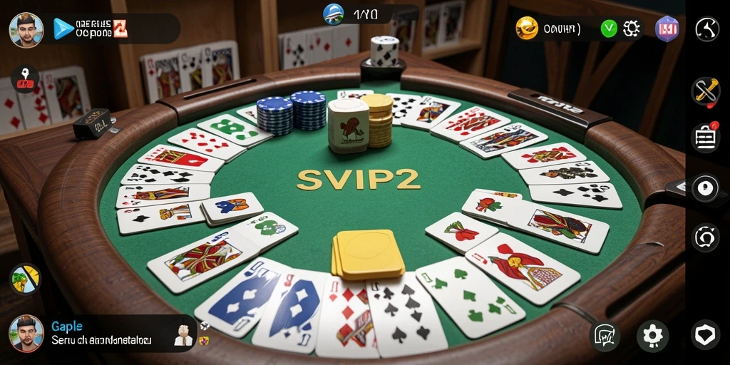 Screenshot gameplay SVIP2 yang menampilkan serunya bermain Gaple.