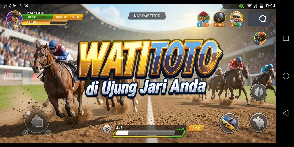 Tampilan seru dari gameplay balapan di WATITOTO.